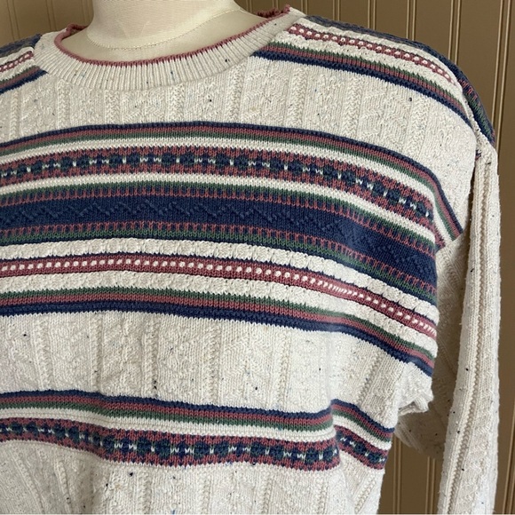 Vintage Northern Reflections Cotton Knit Sweater Women’s Size Medium - Picture 2 of 12
